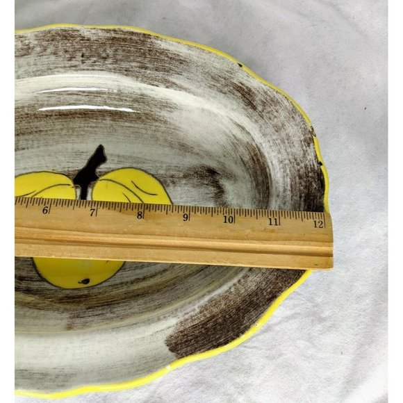 SANTA ANITA WARE PLATTER AND GRAVY BOWL SIGNED VRENI PROVINCIAL YELLOW APPLE - Picture 6 of 12